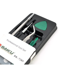 Набір інструментів BAKKU BK-7285 для IPhone (пінцети прямий і вигнутий, 2 инстр. Для розбирання), Blister-box