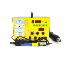 Паяльна станція BAKKU BK-909 цифрова індикація, паяльник + фен, з внутр. БЖ 0-15В 1А (320*298*238) 4,8 кг Паяльна станція BAKKU BK-909 цифрова індикація, паяльник + фен, з внутр. БЖ 0-15В 1А (320*298*238) 4,8 кг