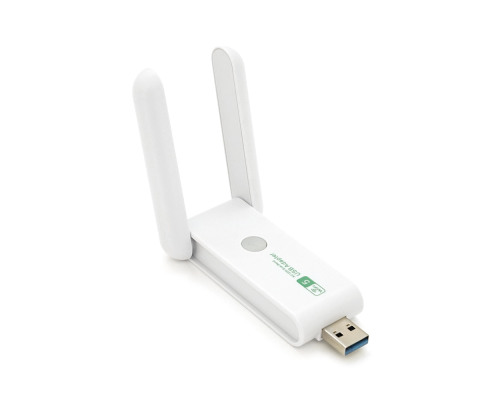 Бездротовий мережевий адаптер Wi-Fi-USB3.0 Merlion LV-UAC15,RTL8812BU, з 2-ма антенами 10см,802.11bgn, 1200MB,2.4 GHz,Blister