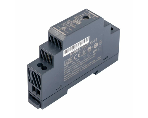 Джерело живлення Mean Well HDR-15-12 15Вт, 12В, 1.25А на Din-рейку
