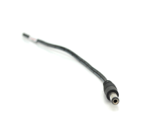 Роз'єм живлення DC-M (D 5,5x2,5мм) => кабель довжиною 25см black, Black plug OEM Q100