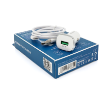 Набір BOROFONE BZ12A АЗУ 1xUSB+ кабель Type-C, QC 3.0A, 1м, White, Box