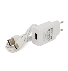 Набір BOROFONE BA68A СЗУ 1xUSB+ кабель Type-C, 2.1A, 1м, White, Blister-box