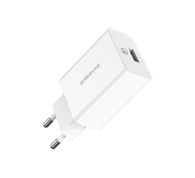 СЗУ BOROFONE BA21A 110-240V, 18W, 1xUSB, 5V/3A, White, Blister-box