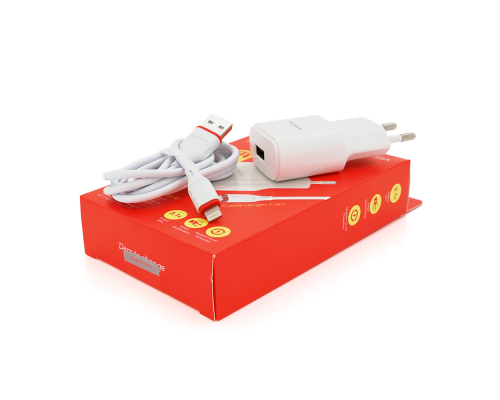 Набір BOROFONE BA48A СЗУ 1xUSB+ кабель Lighting, 2.1A, 1м, White, Box Набір BOROFONE BA48A СЗУ 1xUSB+ кабель Lighting, 2.1A, 1м, White, Box