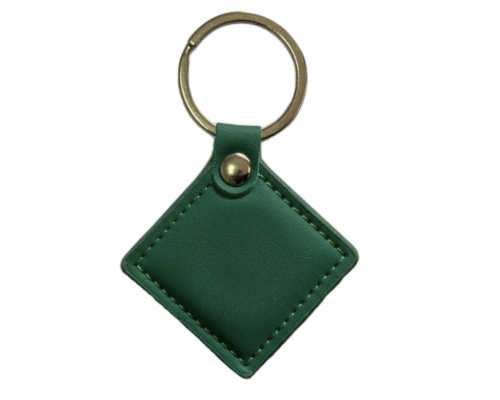 Безконтактний брелок IC MIFARE 13,56 МГц(MF-Leather ) у шкіряному чохлі, колір зелений
