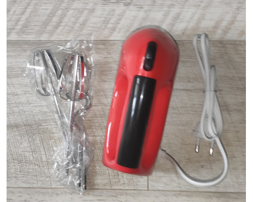 Миксер ручной электрический Bitek BT-6633 250 W 7 скоростей красный белый Миксер ручной электрический Bitek BT-6633 250 W 7 скоростей красный белый