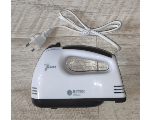 Миксер ручной электрический Bitek BT-6633 250 W 7 скоростей красный белый Миксер ручной электрический Bitek BT-6633 250 W 7 скоростей красный белый