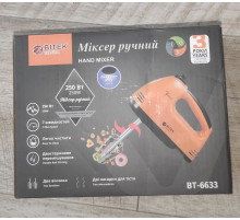 Миксер ручной электрический Bitek BT-6633 250 W 7 скоростей красный белый