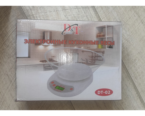 Весы кухонные электронные с чашей Smart DT-02 до 5 кг белые Весы кухонные электронные с чашей Smart DT-02 до 5 кг белые