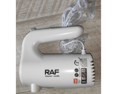 Миксер ручной электрический RAF R.6680 W 150 W 5 скоростей белый Миксер ручной электрический RAF R.6680 W 150 W 5 скоростей белый