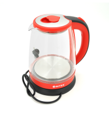 Електричний чайник BITEK BT-3110, з підсвічуванням, 2400W, 1.8L, Red