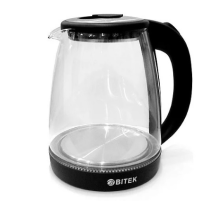 Електричний чайник BITEK BT-3110, з підсвічуванням, 2400W, 1.8L, Black