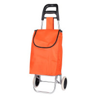 Сумка-тележка Большая для продуктов на колесах с ручкой SKK-02 50х30х18см Тачка Кравчучка Оранжевый