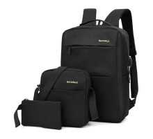 Рюкзак городской 3в1 Backpack 9018 дорожный комплект черный