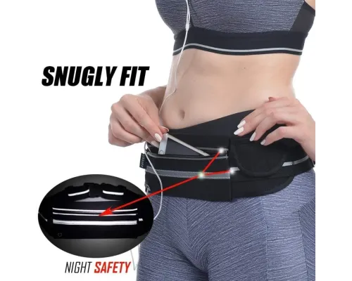 Поясная сумка для телефона водоотталкивающая спортивная Belt-Case черная Поясная сумка для телефона водоотталкивающая спортивная Belt-Case черная