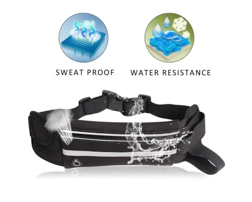 Поясная сумка для телефона водоотталкивающая спортивная Belt-Case черная Поясная сумка для телефона водоотталкивающая спортивная Belt-Case черная