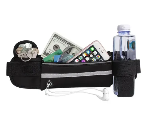 Поясная сумка для телефона водоотталкивающая спортивная Belt-Case черная Поясная сумка для телефона водоотталкивающая спортивная Belt-Case черная