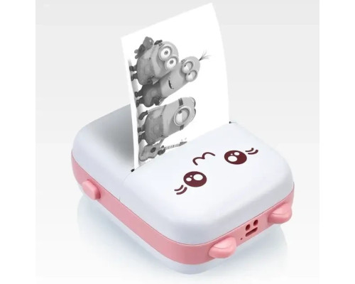 Портативный Розовий мини принтер 1 рулон Mini Printer термопринтер карманный детский принтер термо принтер Портативный Розовий мини принтер 1 рулон Mini Printer термопринтер карманный детский принтер термо принтер