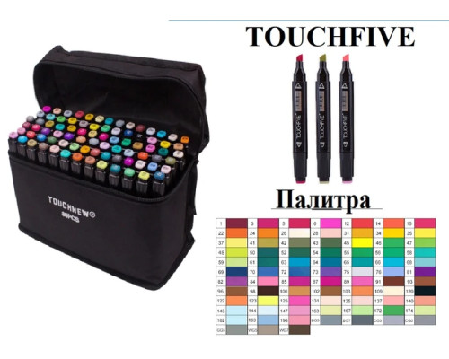Маркеры TOUCH Sketch Marker Black 80 шт разноцветные + сумка Маркеры TOUCH Sketch Marker Black 80 шт разноцветные + сумка
