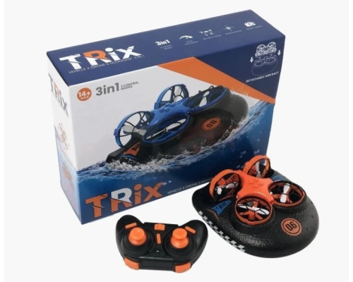 Дрон машинка катер 2в 1 Радиоуправляемый квадрокоптер Trix K2 2в1 Детская игрушка вездеход на пульте Дрон машинка катер 2в 1 Радиоуправляемый квадрокоптер Trix K2 2в1 Детская игрушка вездеход на пульте