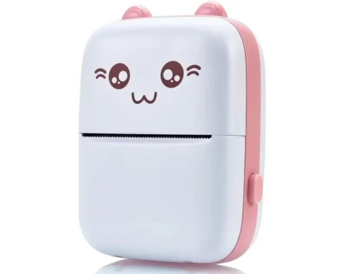 Портативный Розовий мини принтер 1 рулон Mini Printer термопринтер карманный детский принтер термо принтер Портативный Розовий мини принтер 1 рулон Mini Printer термопринтер карманный детский принтер термо принтер