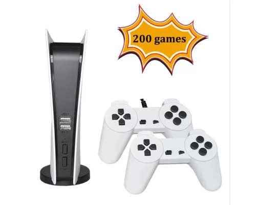 Ігрова консоль ретроприставка для телевізора Dendy Game Station GS5 200 ігор 8 Bit