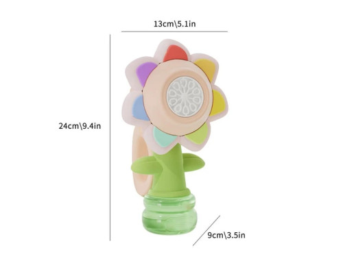 Генератор мыльных пузырей в форме подсолнуха с подсветкой Seven COLOR FLOWER Генератор мыльных пузырей в форме подсолнуха с подсветкой Seven COLOR FLOWER