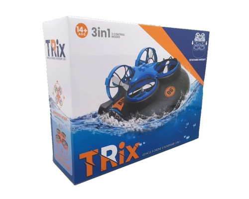 Дрон машинка катер 2в 1 Радиоуправляемый квадрокоптер Trix K2 2в1 Детская игрушка вездеход на пульте Дрон машинка катер 2в 1 Радиоуправляемый квадрокоптер Trix K2 2в1 Детская игрушка вездеход на пульте