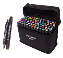 Маркеры TOUCH Sketch Marker Black 80 шт разноцветные + сумка