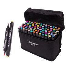 Маркеры TOUCH Sketch Marker Black 80 шт разноцветные + сумка