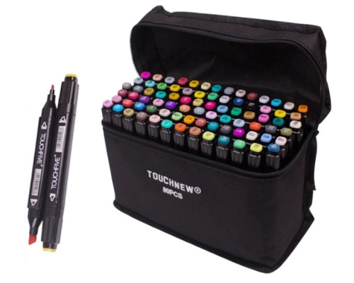 Маркеры TOUCH Sketch Marker Black 80 шт разноцветные + сумка Маркеры TOUCH Sketch Marker Black 80 шт разноцветные + сумка