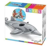 Детский надувной плотик Intex 58535 Дельфин, 175х66 см, от 3 лет