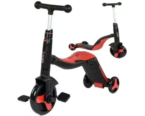 Самокат-велобег scooter 3в1 с педалями красный без упаковки Самокат-велобег scooter 3в1 с педалями красный без упаковки
