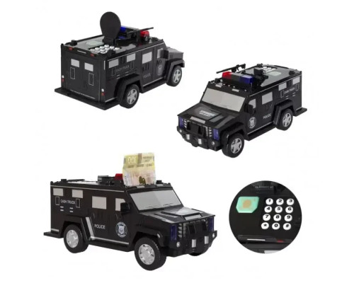 Електронна скарбничка-сейф Машина поліції Hummer CASH TRUCK 143 з кодовим замком