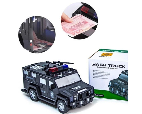 Електронна скарбничка-сейф Машина поліції Hummer CASH TRUCK 143 з кодовим замком
