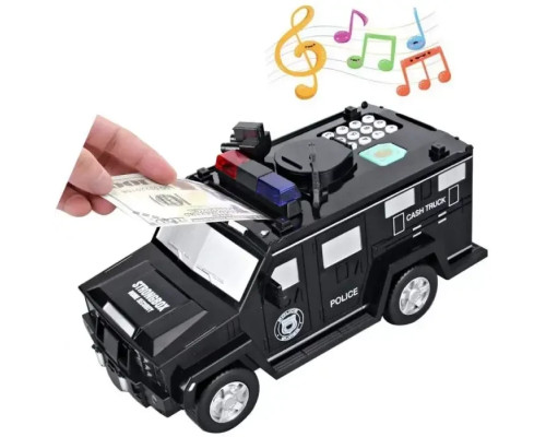 Електронна скарбничка-сейф Машина поліції Hummer CASH TRUCK 143 з кодовим замком