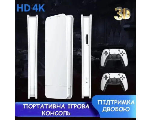 Ігрова мініконсоль HDMI M15 GAME STICK 4K 64 GB 20000 безплатних ігор + два бездротові контролери біла PS1 Ігрова мініконсоль HDMI M15 GAME STICK 4K 64 GB 20000 безплатних ігор + два бездротові контролери біла PS1