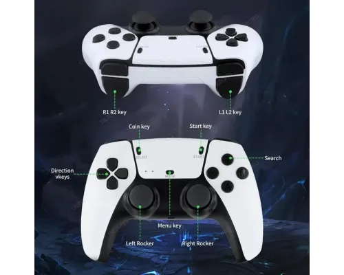Ігрова мініконсоль HDMI M15 GAME STICK 4K 64 GB 20000 безплатних ігор + два бездротові контролери біла PS1 Ігрова мініконсоль HDMI M15 GAME STICK 4K 64 GB 20000 безплатних ігор + два бездротові контролери біла PS1