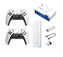 Игровая мини консоль HDMI M15 GAME STICK 4K 64GB 20000 бесплатных игр + два беспроводных контроллера белая PS1