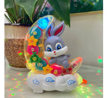 Детский музыкальный ночник Зайка на Луне Moon Rabbit Детская игрушка с подсветкой и световыми эффектами