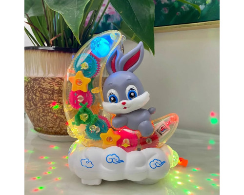 Дитячий музичний нічник Зайчик на Місяці Moon Rabbit Дитяча іграшка з підсвіткою і світловими ефектами Дитячий музичний нічник Зайчик на Місяці Moon Rabbit Дитяча іграшка з підсвіткою і світловими ефектами
