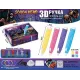 Дитяча 3D-ручка для малювання з екопластиком 3D-6-2 набір з трафаретами Бузковий Синій