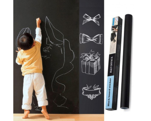 Самоклеющаяся пленка для рисования мелом Black Board Sticker 45х200 см Самоклеющаяся пленка для рисования мелом Black Board Sticker 45х200 см