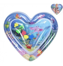 Коврик развивающий AirPro Сердце водяное детский надувной BABY SLAPPED PAD 63x63x8 cm