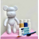 Флюидный медвежонок fluid bear bearbrick, 23 см, с красками YELLOW