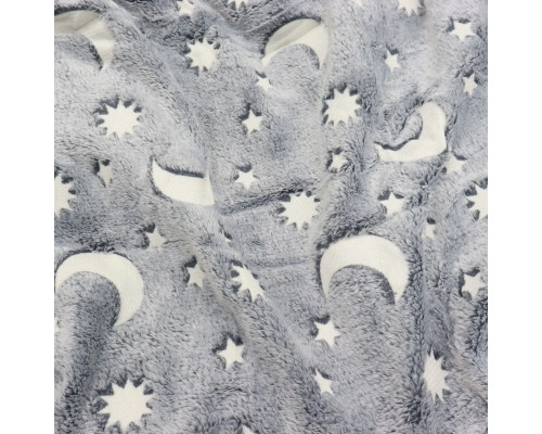Светящийся теплый и нежный плед для детей и подростков 100x150 Magic Blanket Серый Светящийся теплый и нежный плед для детей и подростков 100x150 Magic Blanket Серый
