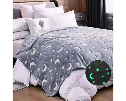 Светящийся теплый и нежный плед для детей и подростков 100x150 Magic Blanket Серый Светящийся теплый и нежный плед для детей и подростков 100x150 Magic Blanket Серый