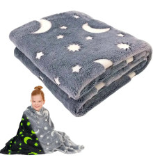 Світний теплий і ніжний плед для дітей і підлітків 100x150 Magic Blanket Сірий