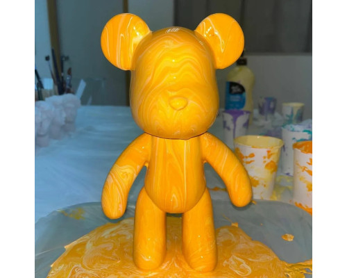 Флюидный медвежонок fluid bear bearbrick, 23 см, с красками YELLOW Флюидный медвежонок fluid bear bearbrick, 23 см, с красками YELLOW